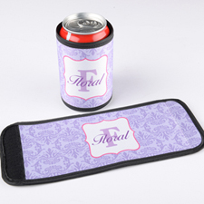 Purple Vintage Personalized Can And Bottle Wrap
