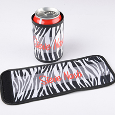 Zebra Skin Personalized Can And Bottle Wrap