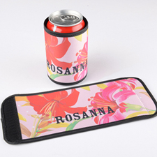 Vintage Floral Personalized Can And Bottle Wrap