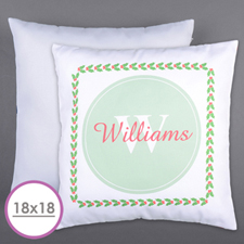 Holly Personalized Family Initial Large Cushion 18