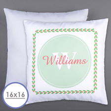 Holly Personalized Family Initial Pillow Cushion Cover 16