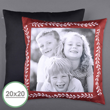 Red Frame Personalized Photo Large Pillow Cushion Cover 20