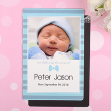 Little Man Personalized Birth Announcement Photo Magnet 4x6 Large