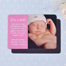 Personalized First Girl Birth Announcement