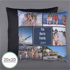 Personalized Six Collage Photo Pillow 20X20  Cushion (No Insert) 