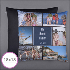 Personalized Six Collage Photo Pillow 18X18  Cushion (No Insert) 