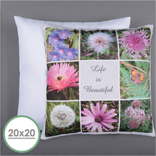 Personalized 8 Collage Photo Pillow 20X20  Cushion (No Insert) 