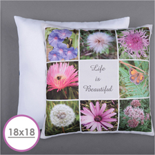 Personalized 8 Collage Photo Pillow 18X18  Cushion (No Insert) 