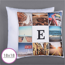 Instagram Personalized 8 Collage Photo Pillow 18X18  Cushion (No Insert) 