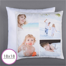 Personalized 4 Collage Photo Pillow 18X18  Cushion (No Insert) 
