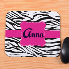 Black Zebra Personalized Mousepad