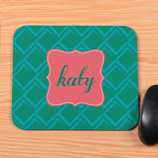 Green Square Personalized Mousepad