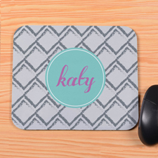 Grey Square Personalized Mousepad