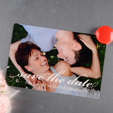 Personalized Photo Save The Date Magnet 4x6 Large