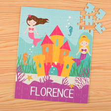 Mermaid Personalized Name Kids Puzzle, 8x10