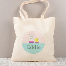 Easter Bunny Chick Personalized Tote for Kids
