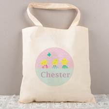 Easter Chick Egg Personalized Tote for Kids