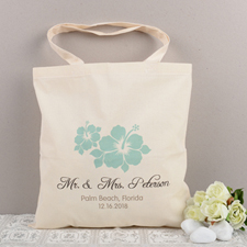 Beach Wedding Personalized Cotton Tote Bag
