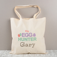 Big Egg Hunter Personalized Easter Tote