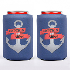 Anchor Captain Personalized Can Cooler