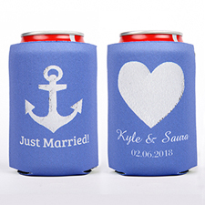 Just Married Personalized Can Cooler