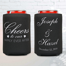 Happily Ever After Personalized Wedding Can Cooler