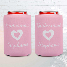 Personalized Wedding Can Cooler For Bridesmaids
