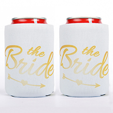The Bride Personalized Wedding Can Cooler