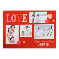 Give Love Personalized Photo Valentine’s Card, 5x7 Flat
