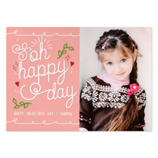 Oh Happy Valentine Personalized Photo Card
