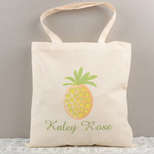 Pineapple Personalized Cotton Tote