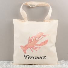 Lobster Personalized Cotton Tote