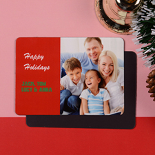 Personalized Good Blessings Photo Magnet, Red