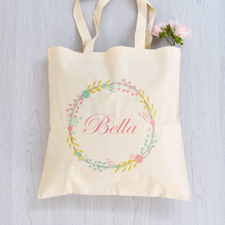 Floral Personalized Tote Bag for Bridesmaids