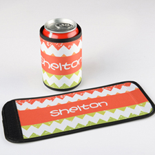Sunshine Chevron Personalized Can And Bottle Wrap