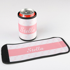 Pink Arrow Personalized Can And Bottle Wrap