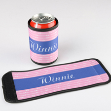 Hot Pink Arrow Personalized Can And Bottle Wrap
