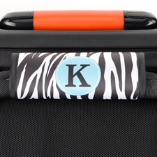 Zebra Print Personalized Luggage Handle Wrap