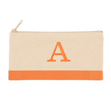 2 Tone Orange Personalized Embroidered One Initial Small (Single Side)