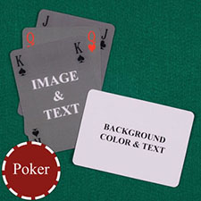 Simple Bridge Style Poker Size Personalized Both Sides Landscape Back Playing Cards