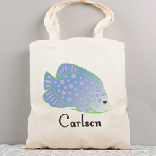 Tropical Fish Personalized Summer Cotton Tote