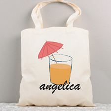 Cool Drink Personalized Summer Cotton Tote