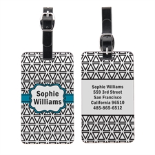 Black Triangle Personalized Luggage Tag