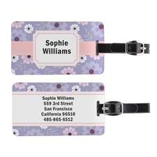 Cute Floral Personalized Luggage Tag