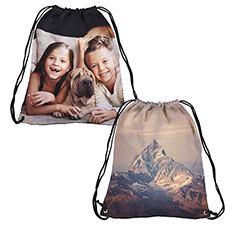 Personalized Photo All Over Print Drawstring Backpack, Large