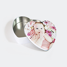 Custom Design Heart-Shaped Tin Box, Small