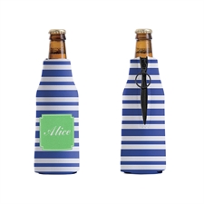 Blue Stripe Custom Bottle Cooler
