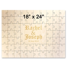 18 x 24 Engraved Guestbook Wooden Jigsaw Puzzle (59 pieces)