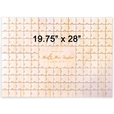 19.75 x 28 Engraved Wooden Guestbook Heart-Shaped Jigsaw Puzzle (151 pieces)