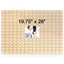 19.75 x 28 Custom Printed Middle Wooden Guestbook Puzzle (209 pieces)